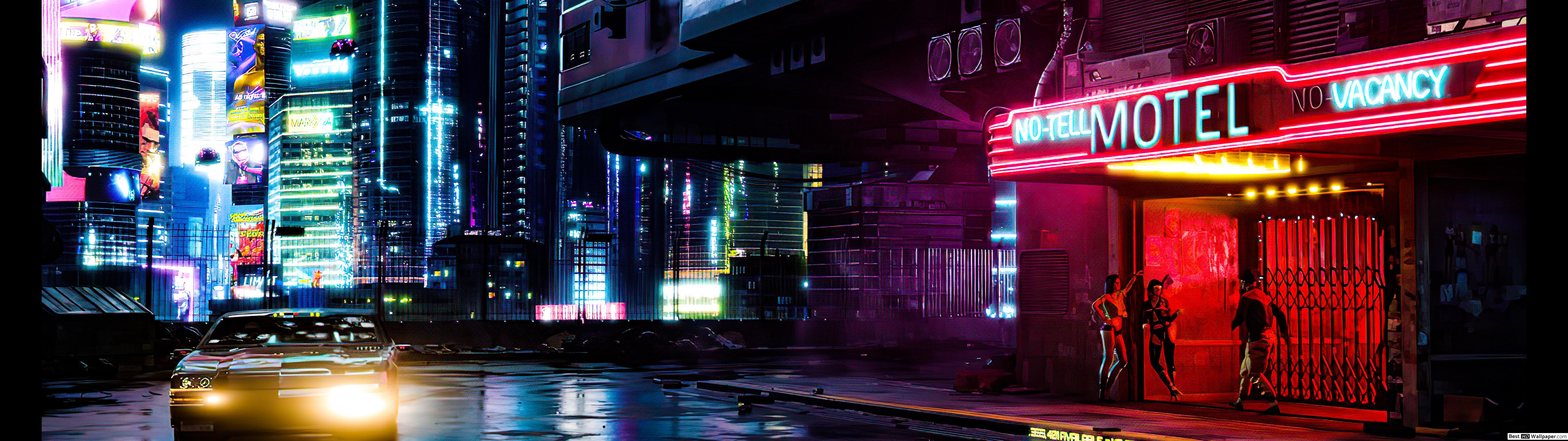 7680x2160 Cyberpunk 2077 8K 4K HD wallpaper download