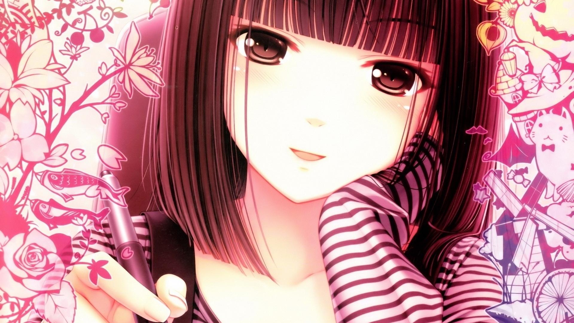1920x1080 Pink Anime Girl HD Desktop Wallpaper HD Wallpaper