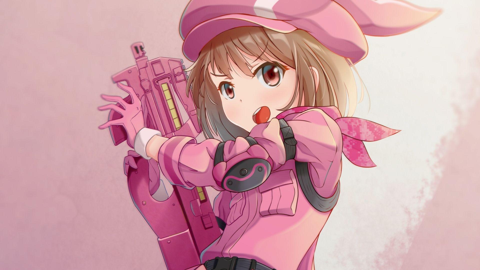 1920x1080 Desktop wallpaper pink dress, anime girl, karen kohiruimaki, HD image, picture, background, cff7c0