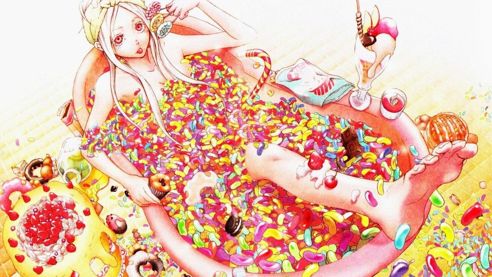 1920x1080 1920x1080 sweet tooth, bath, Sweets, muffins, ice cream