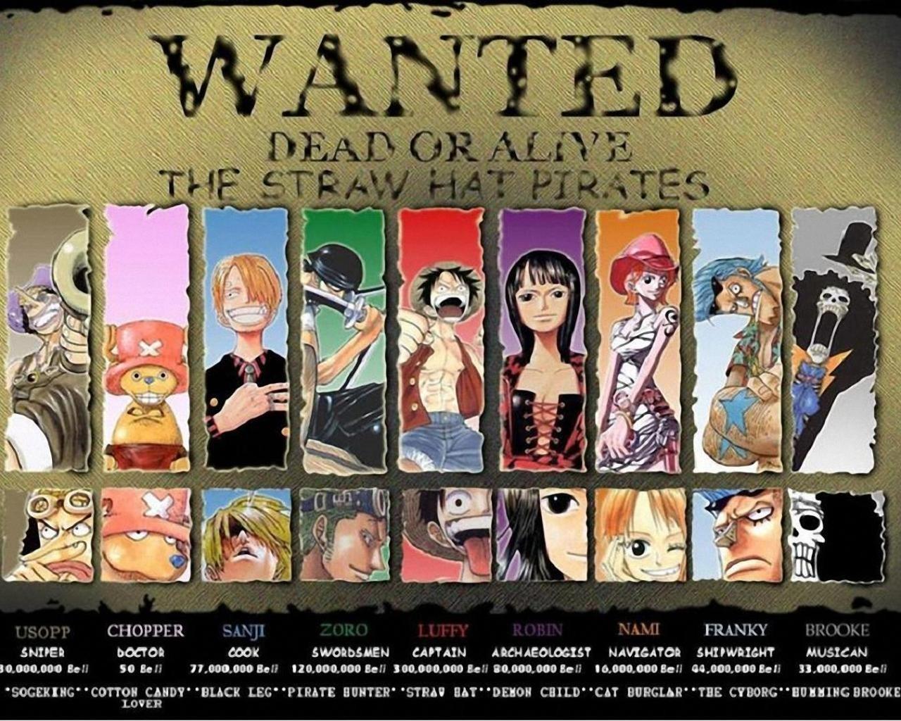 1280x1024 one piece anime anime strawhat pirates monkey d luffy