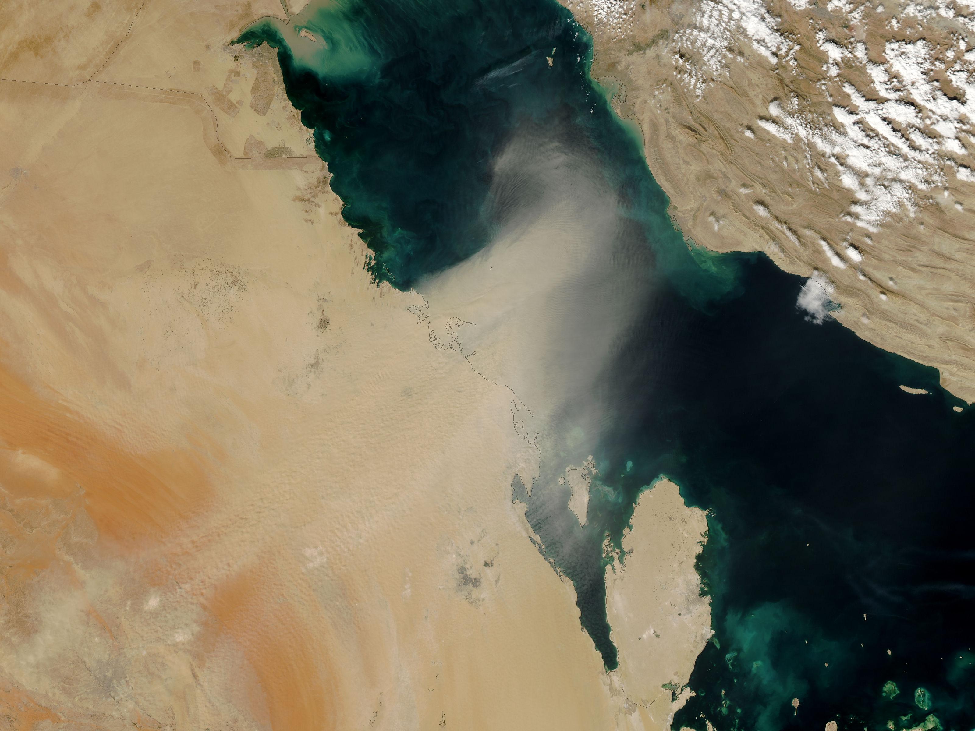 3200x2400 Dust Storm Obscures Persian Gulf