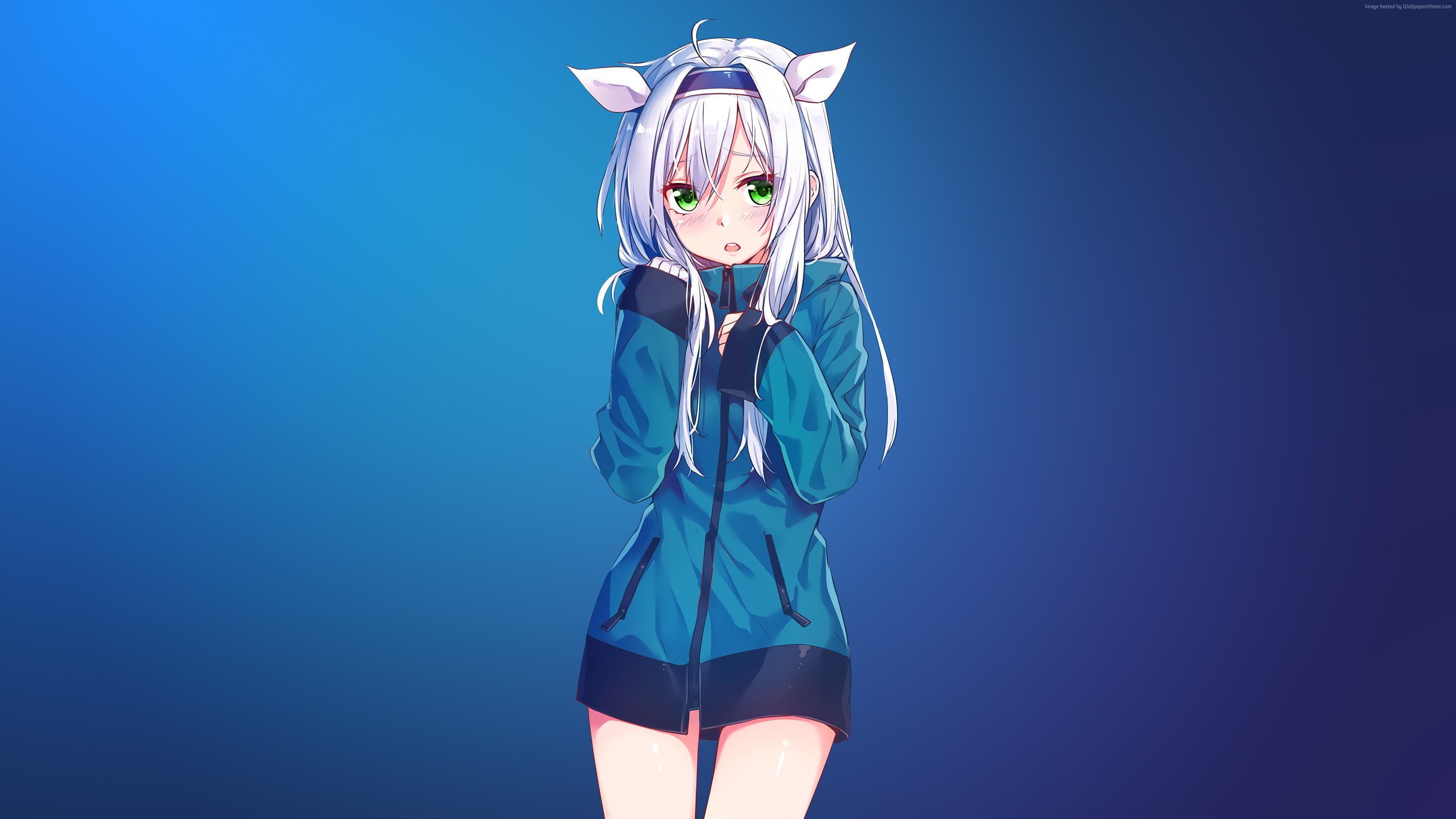 3840x2160 Jacket Hoodie Anime Girl Wallpaper