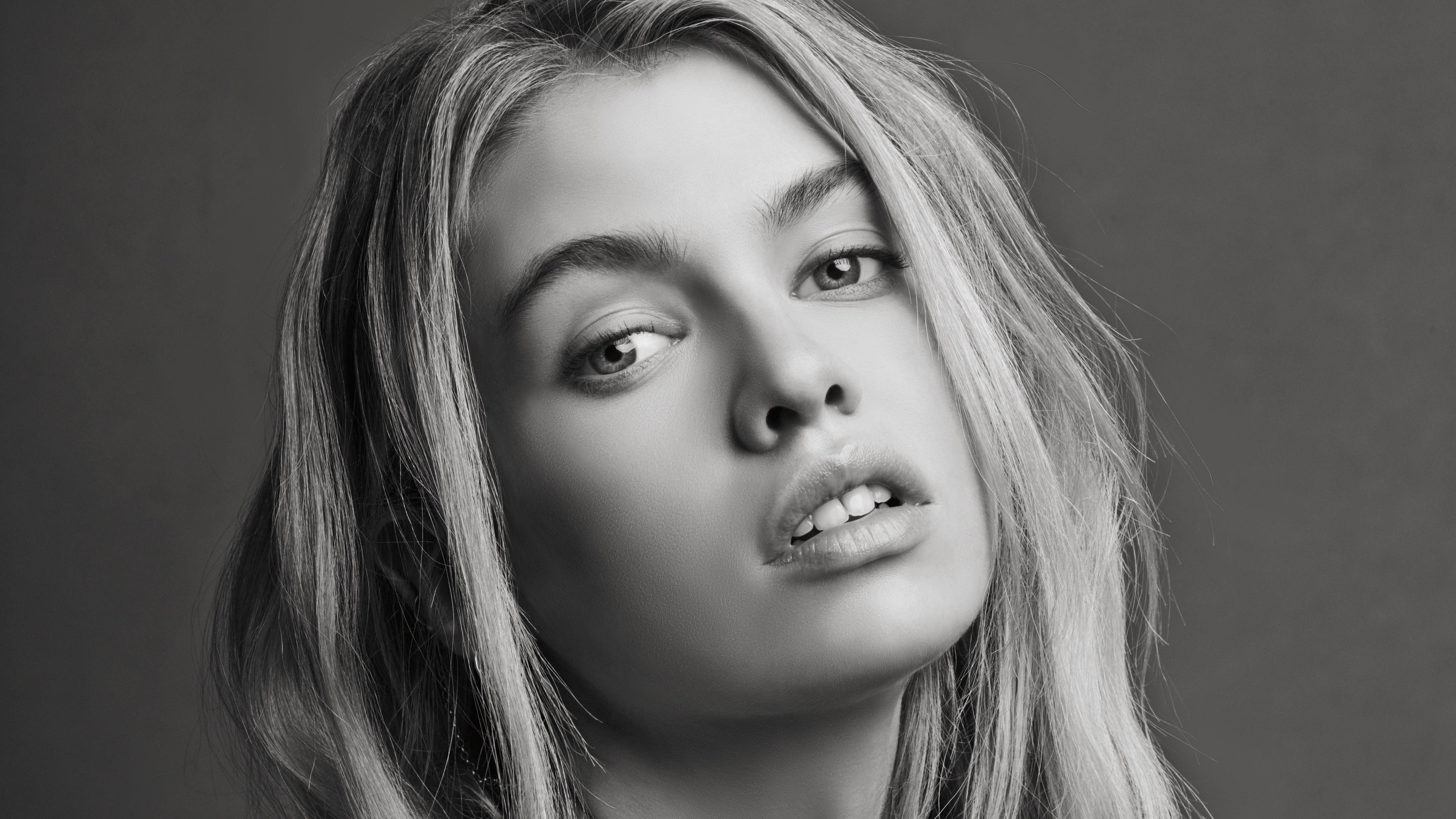 3840x2160 Wallpaper 4k Stella Maxwell 4k Monochrome Wallpaper