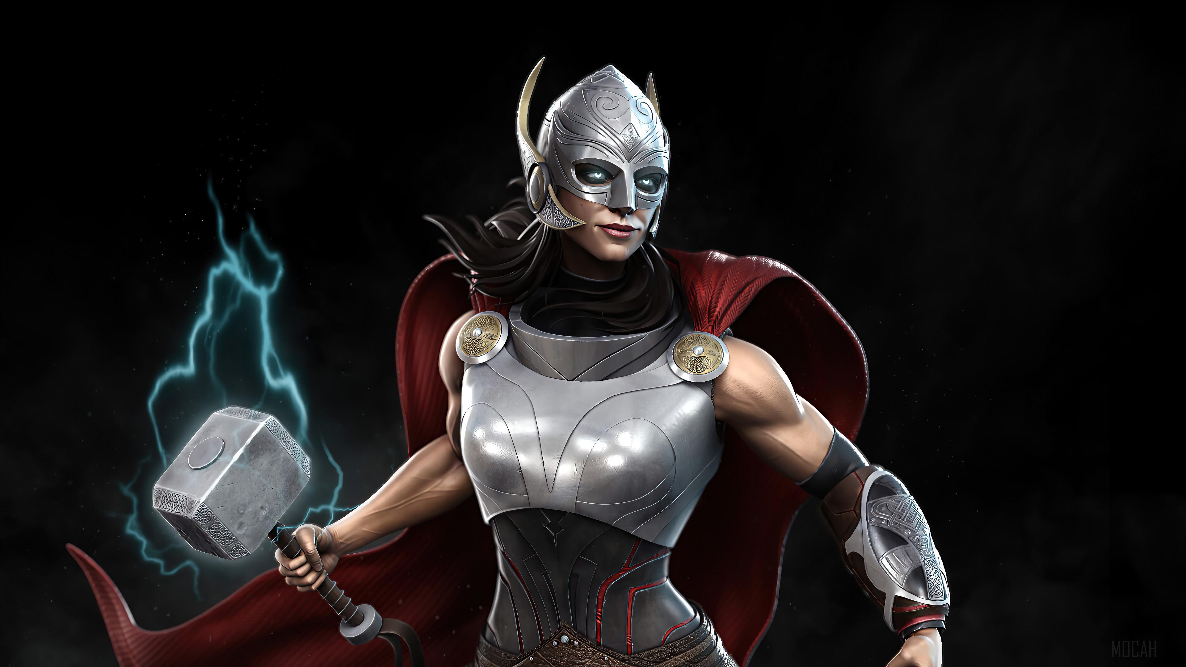 3840x2160 Lady Thor HD wallpaper, Background