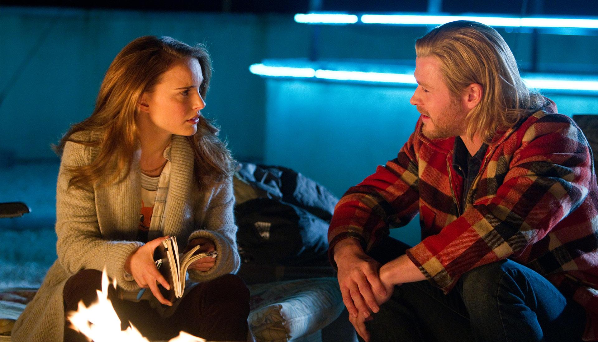 1920x1100 Thor and Jane Foster from the Movie Thor Desktop Wallpaper