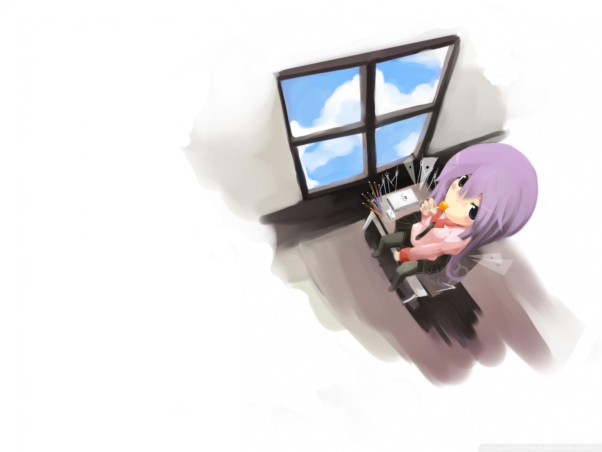 1920x1440 Anime Office Girl Ultra HD Desktop Background Wallpaper for 4K UHD TV : Tablet