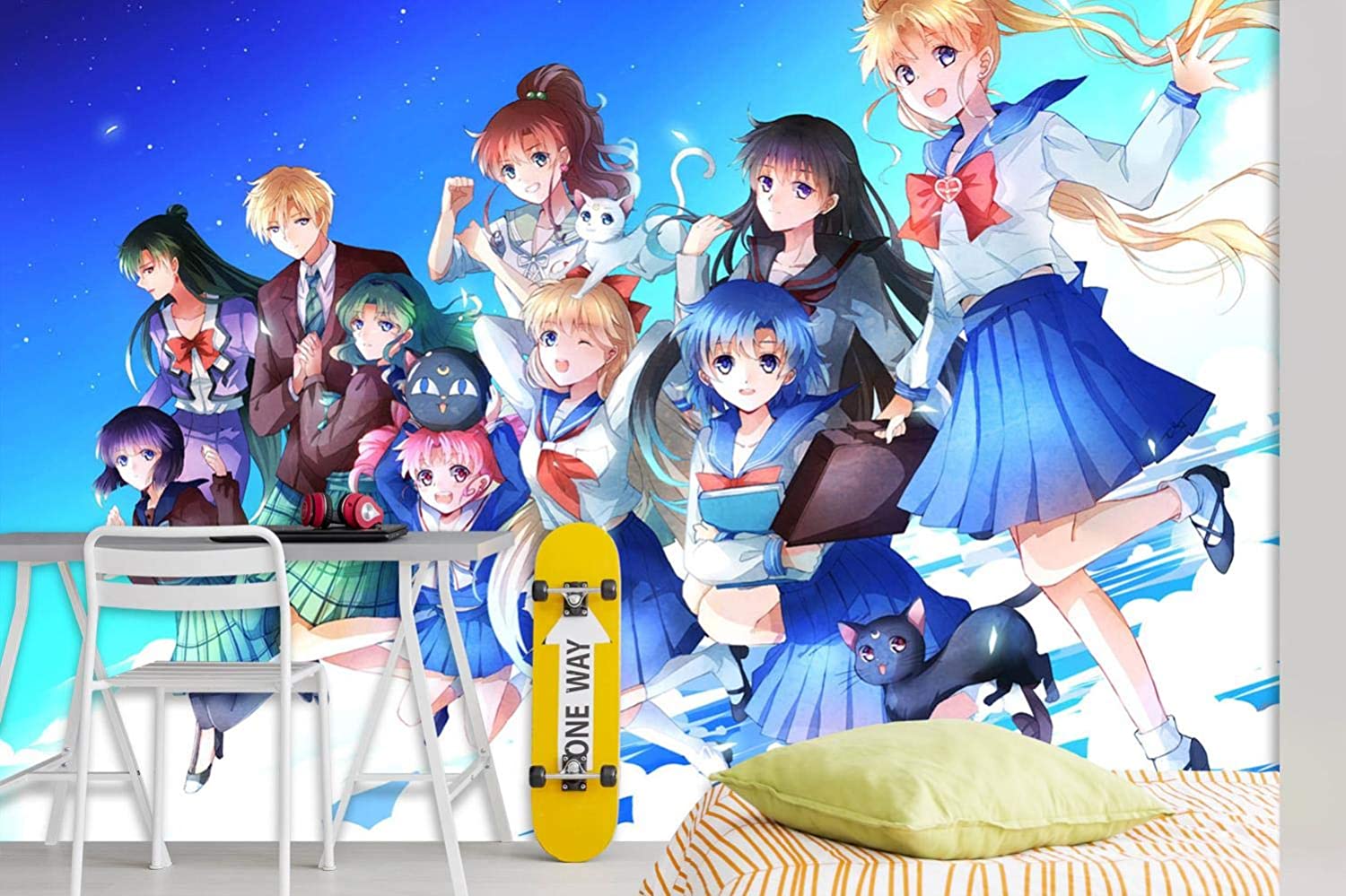 1500x999 ZXJWZW Sailor Moon Cartoon Anime Wallpaper Tv Sofa Background 3D Wallpaper Mural for House Kids Living Bedroom Office Gym Shop Hallway Studio Wall Art Decor，150Cmx105Cm(W×H): Amazon.co.uk: DIY & Tools