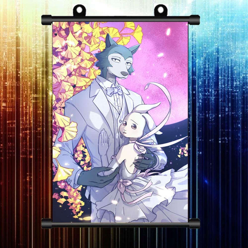 1000x1000 KaiWenLi BEASTARS Series Haru And Legosi Pattern In Dress Anime Hanging Picture Art Cartoon Painting Home Decoration Painting Poster Scroll Painting Bedroom Wallpaper (Size : 3045cm): Home & Kitchen