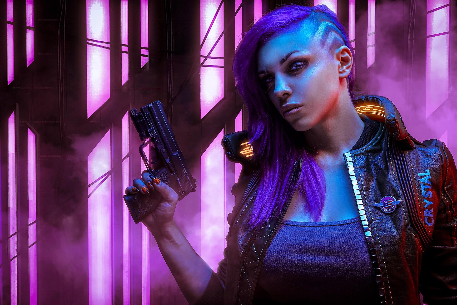 Cyberpunk Purple Wallpapers Top Free Cyberpunk Purple Backgrounds Wallpaperaccess