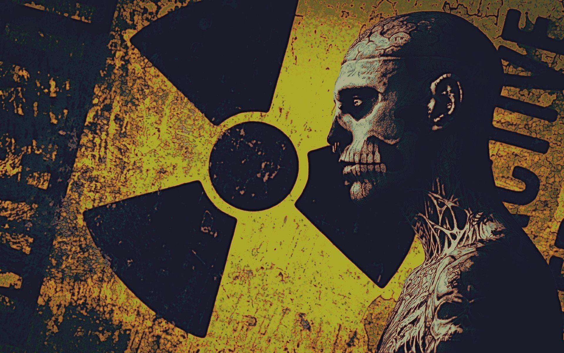 1920x1200 Download wallpaper zombie boy, radiation sign, zombie, tattoo