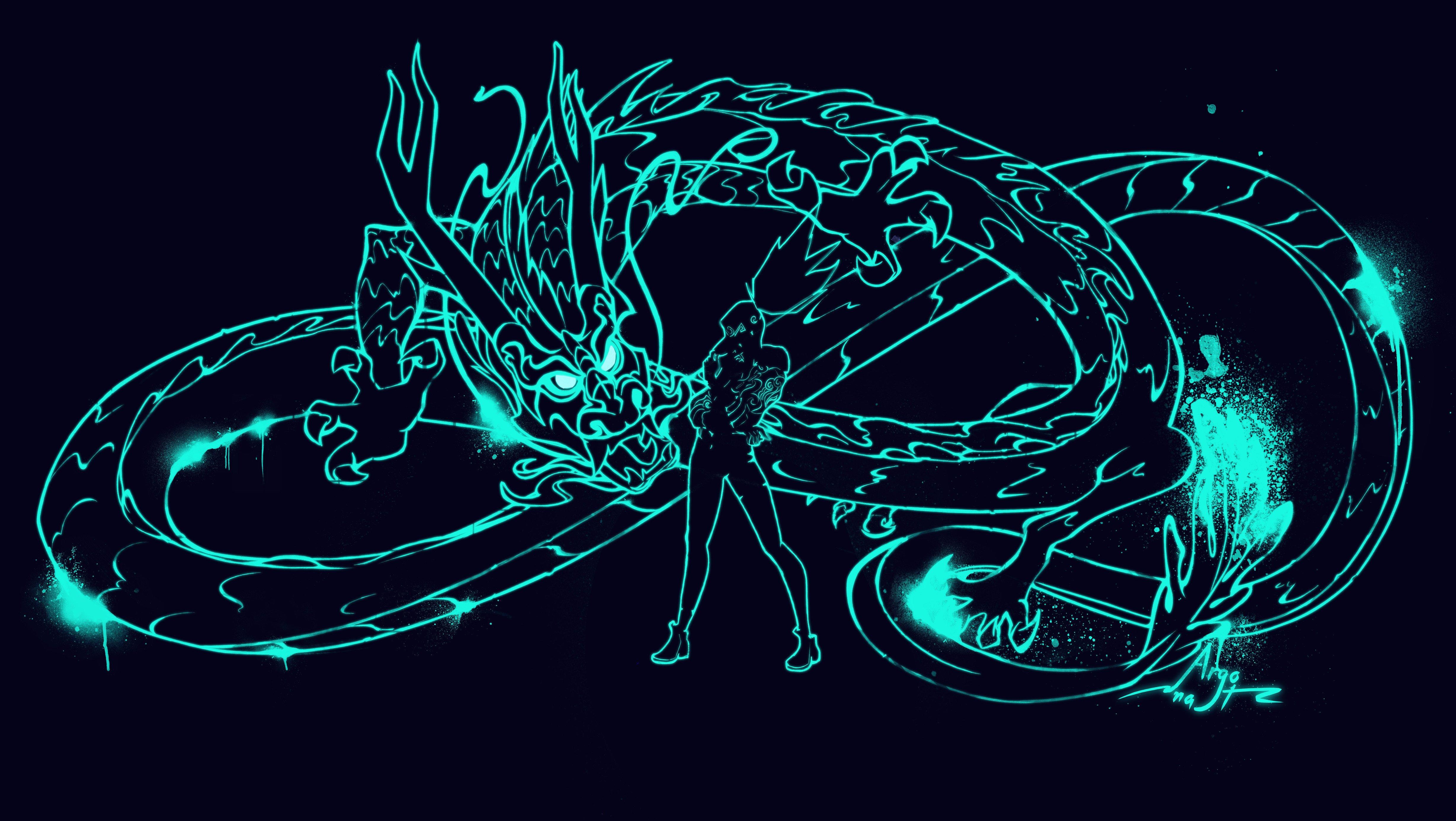 4915x2772 Neon Fortnite Wallpaper