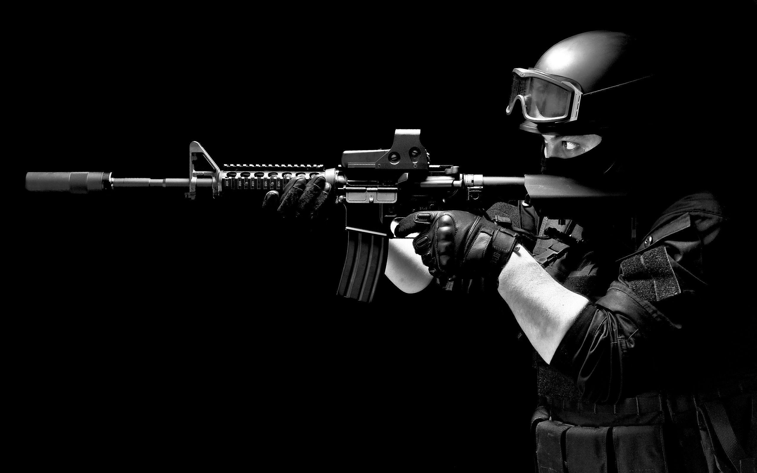 2560x1600 Army Sniper Wallpaper For Desktop, Laptop, Pc Amp Mobile Black And White HD Wallpaper