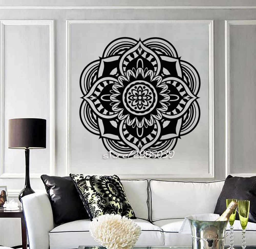1000x972 Mandala Buddhist Vinyl Wall Stickers Hindu Religion Symbol Wall Decals Decor Living Room Wallpaper High Quality Mural SA844. vinyl wall stickers. wall stickerdecoration living room