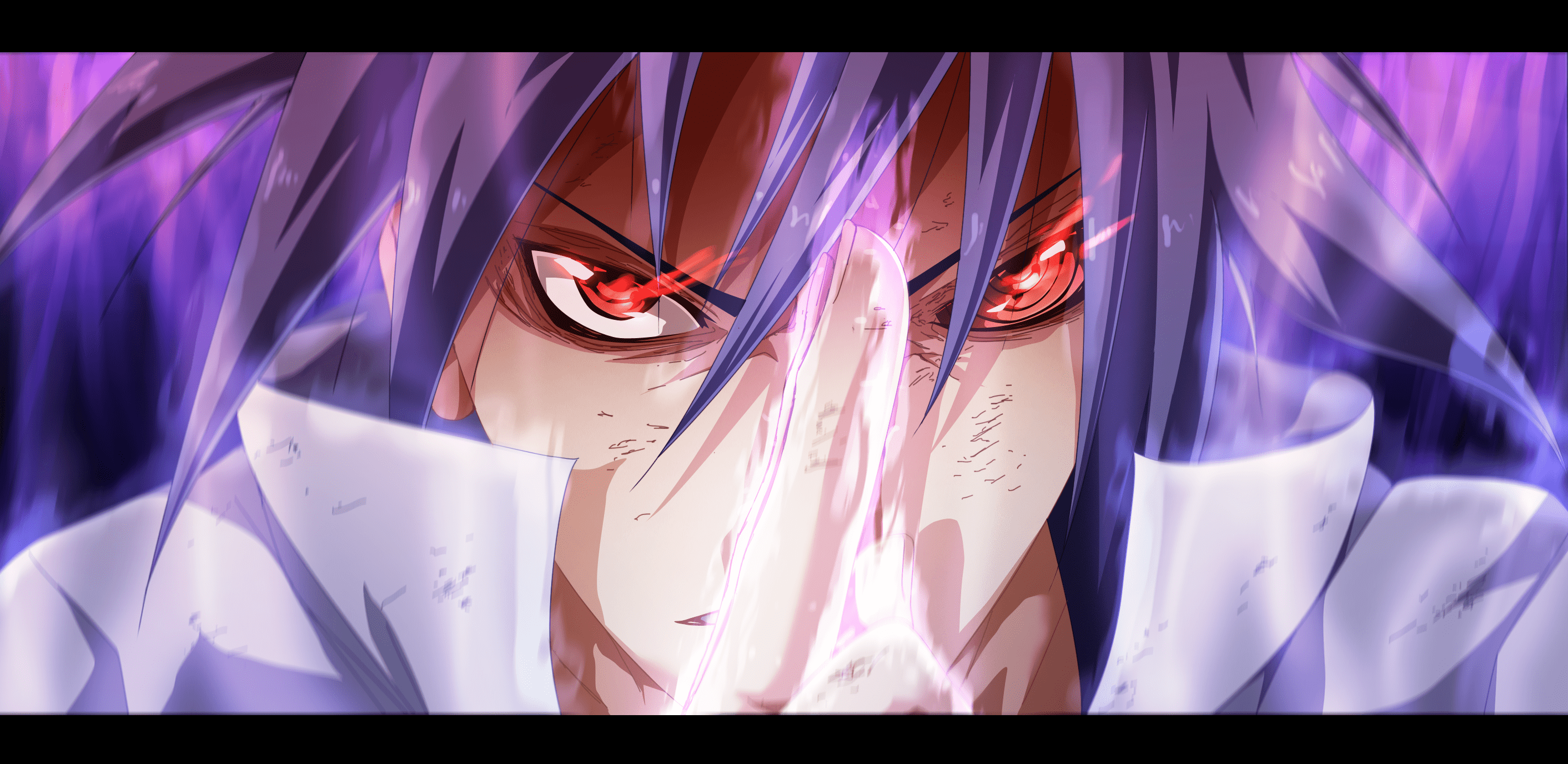 2824x1376 Anime, Rinnegan (Naruto), Boy, Sasuke Uchiha, Sharingan (Naruto) wallpaper. Mocah HD Wallpaper