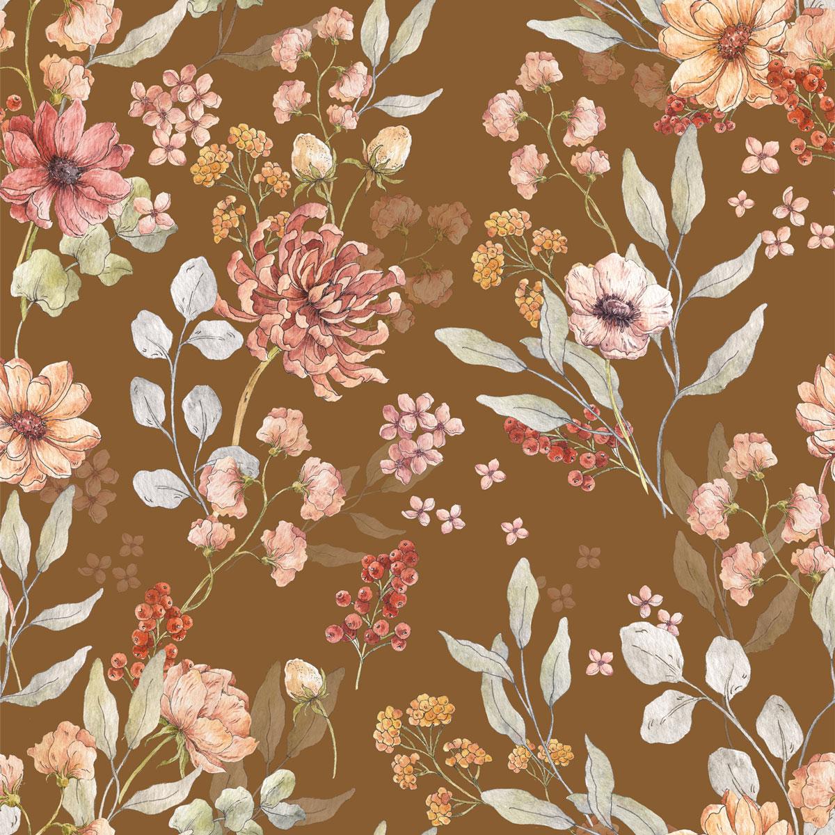 1200x1200 Autumn Meadow Brown Wallpaper.com Wallstickers And Wallpaper Online Store