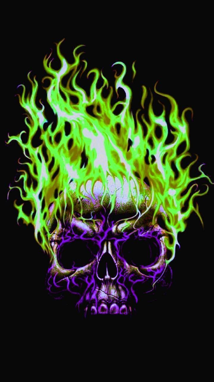 Green Fire Skull Wallpapers - Top Free Green Fire Skull Backgrounds