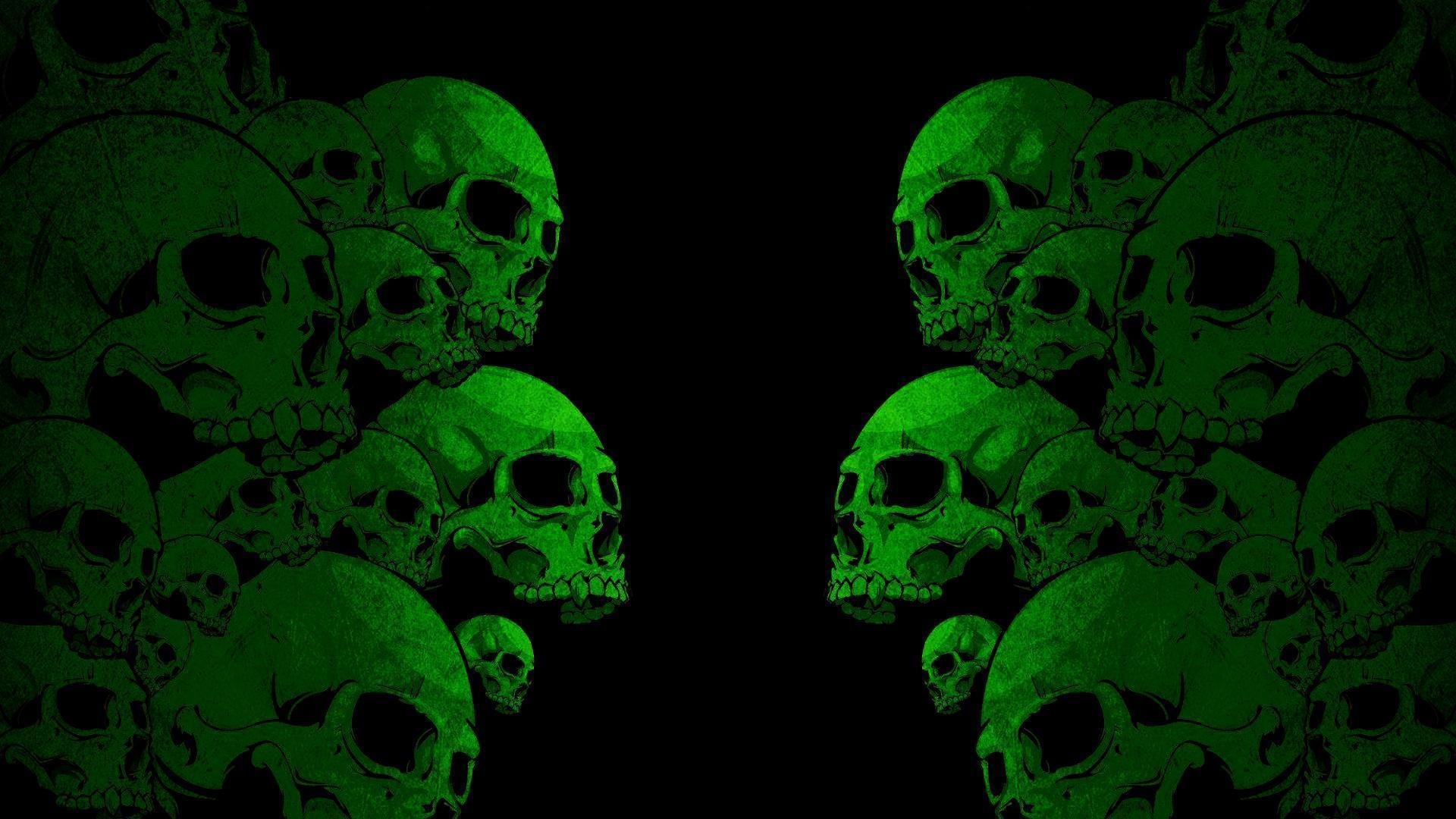 1920x1080 Collection : skull green wallpaper (HD Download)