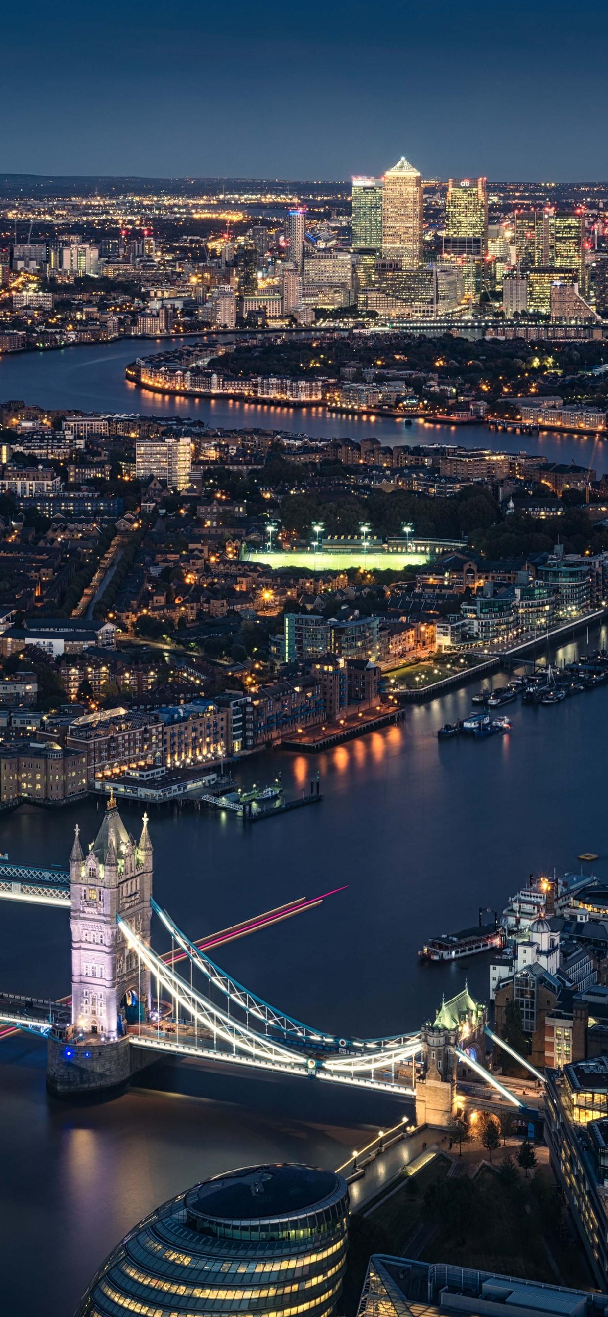 1242x2688 iPhone Wallpaper London, England, Thames River, Tower At Night iPhone