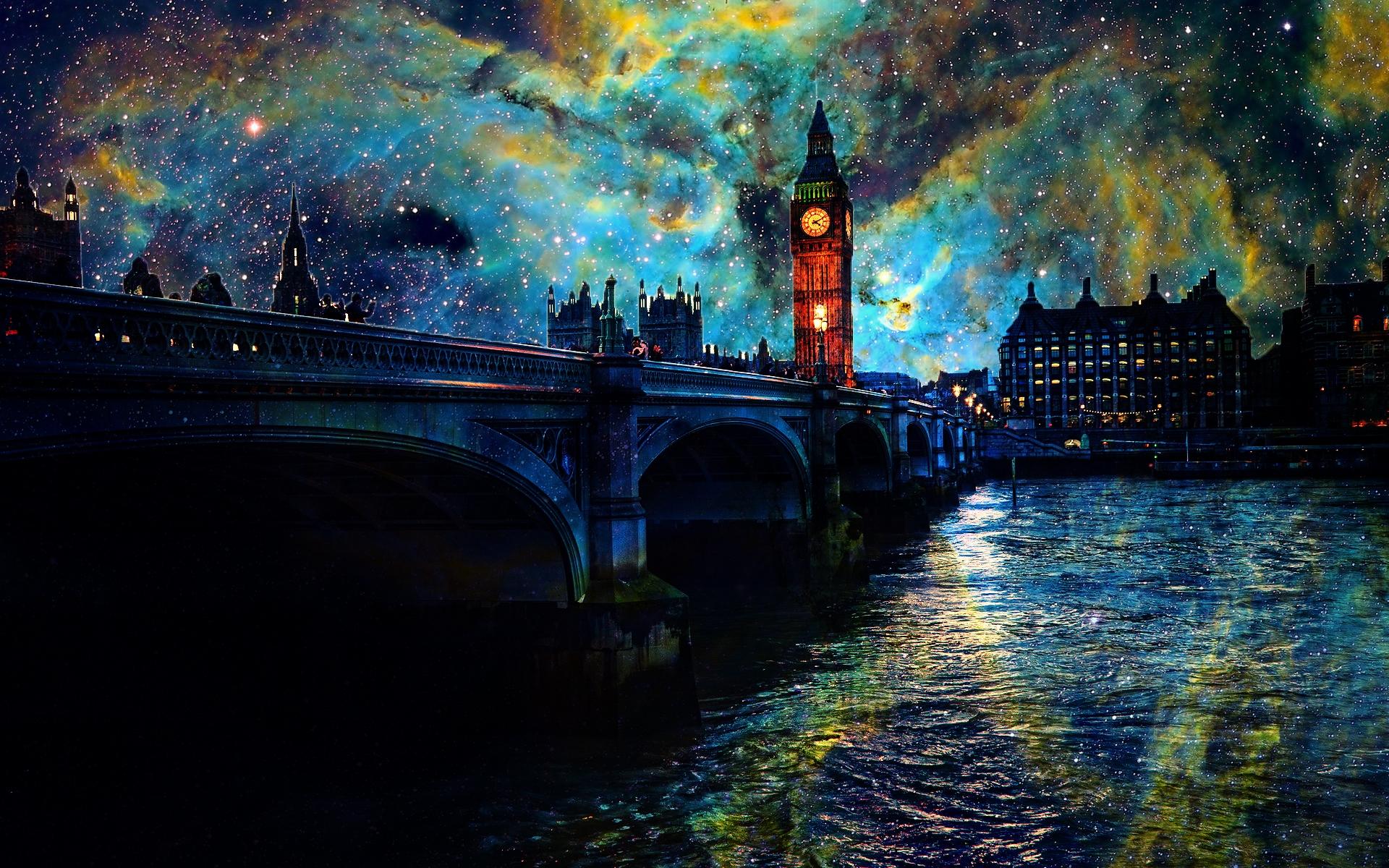 1920x1200 London Fantasy Night HD Wallpaper