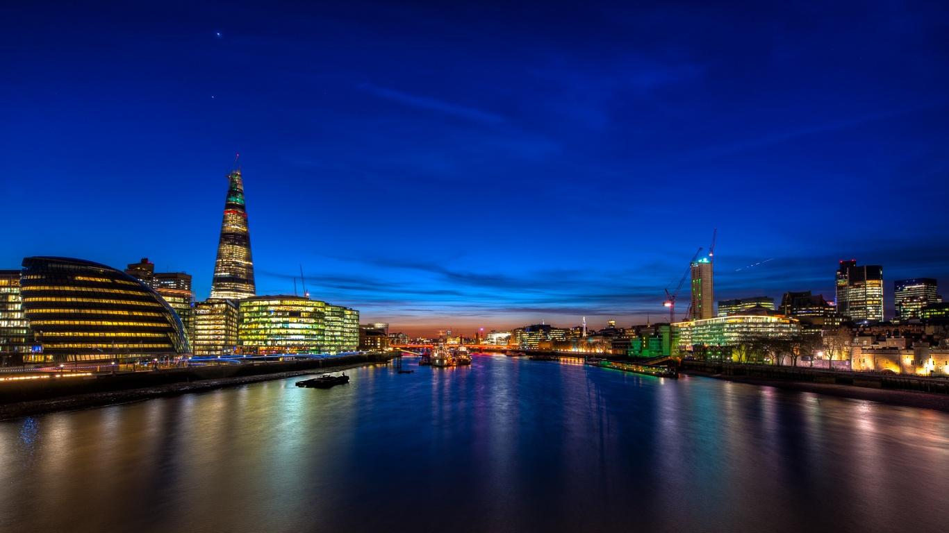 1366x768 London Skyline Wallpaper