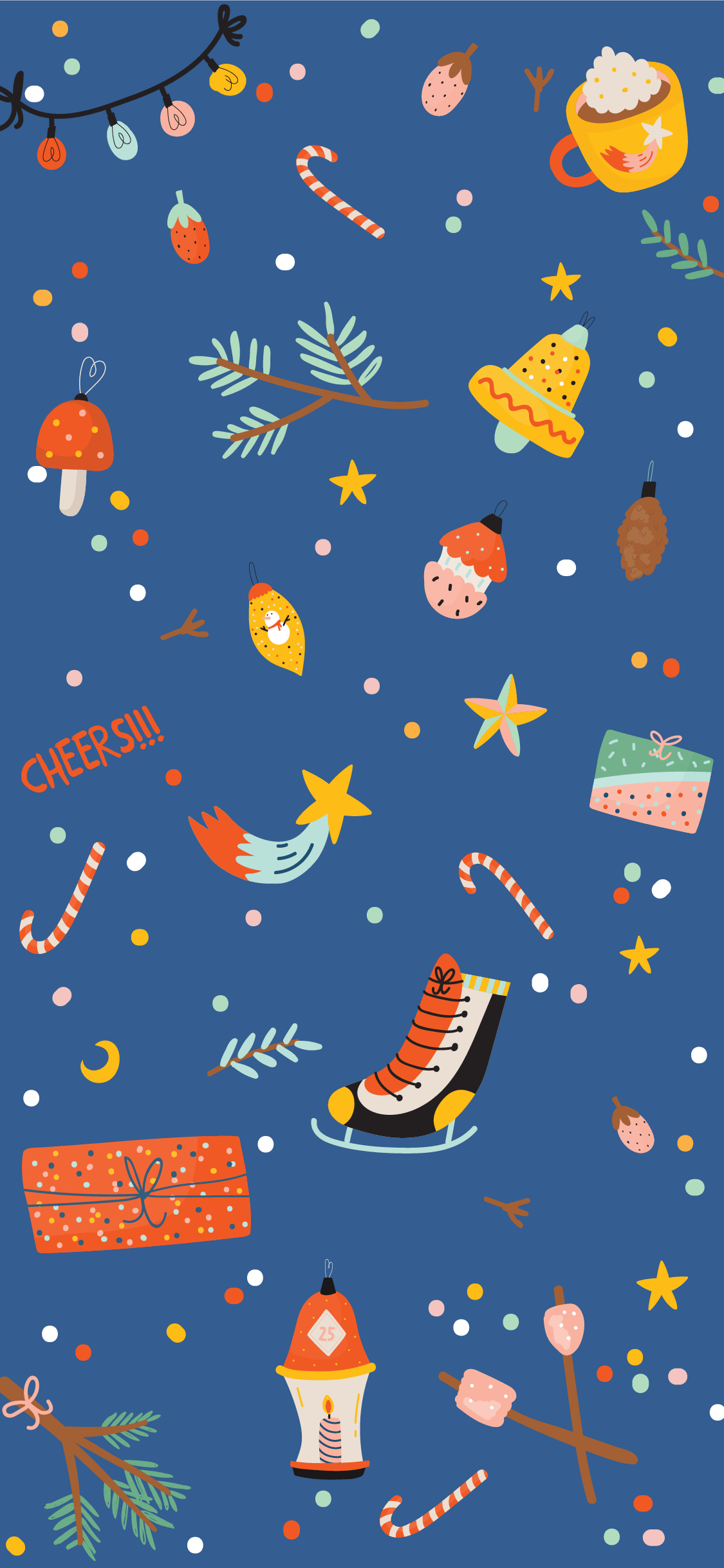 1125x2436 Winter Themed iPhone Wallpaper 2019. Ginger and Ivory