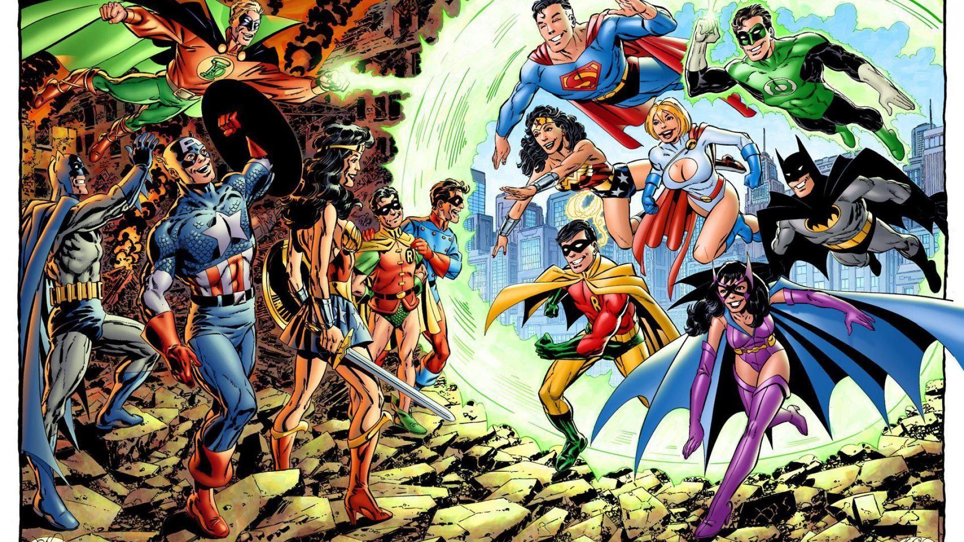 1920x1080 Marvel Vs DC Heroes Wallpaper