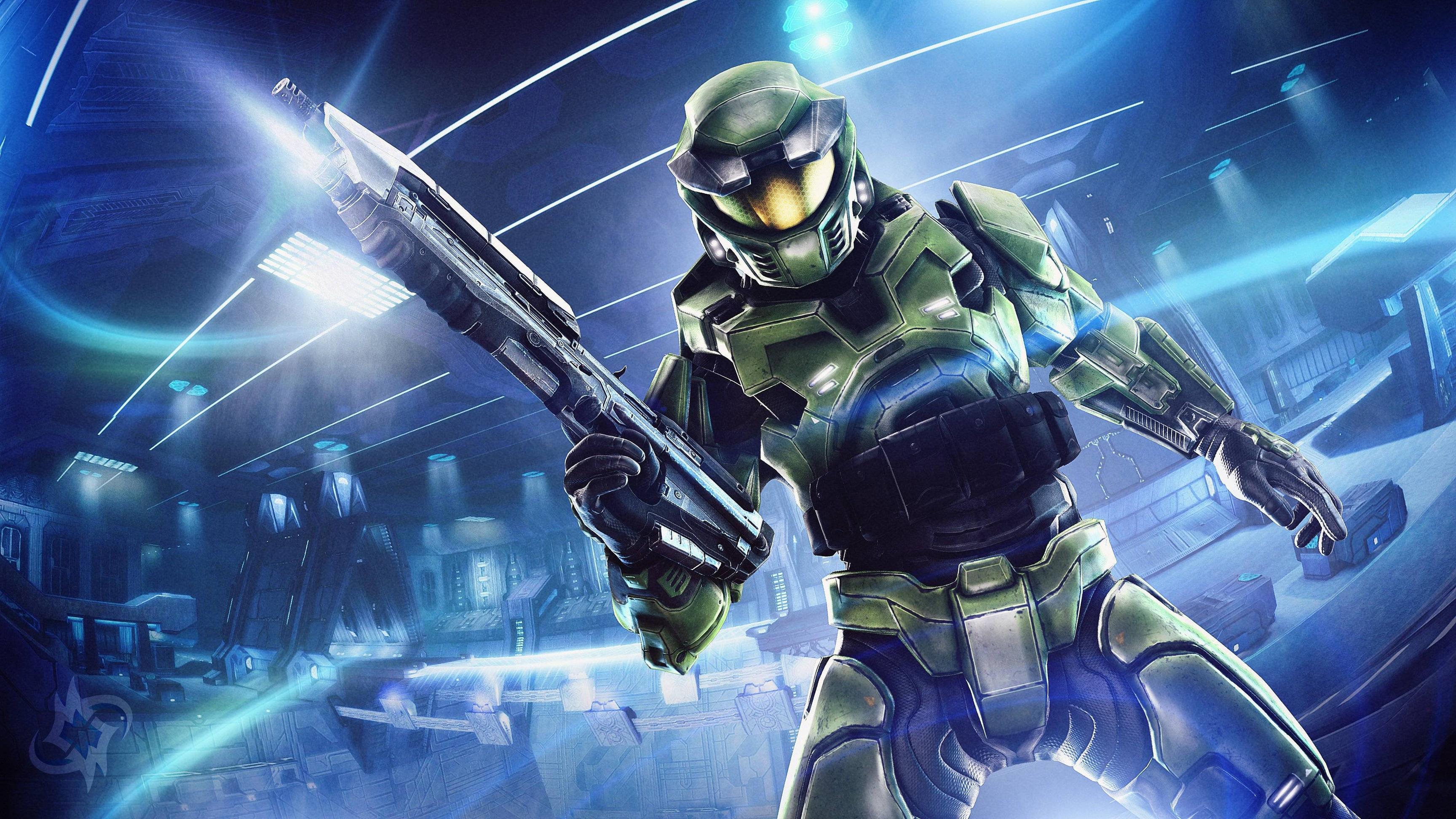 3456x1944 Cortana Halo Soldier Wallpaper