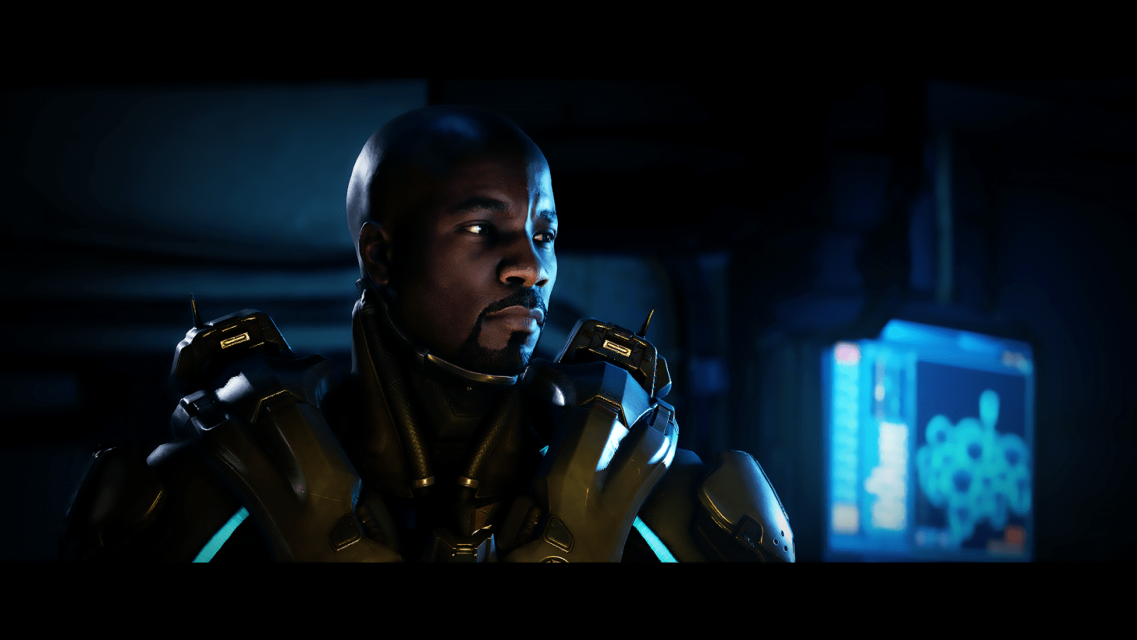 1600x900 music, Halo, Halo 5 Guardians, Master Chief, guitarist, Arbiter, Spartan Locke, Cortana, entertainment, performance, stage, darkness, screenshot, concert, computer wallpaper. Mocah HD Wallpaper