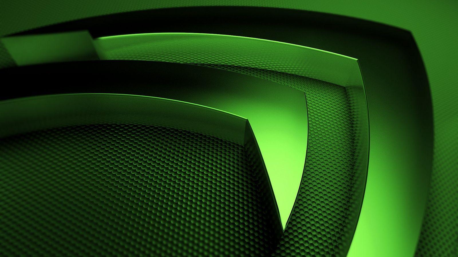 1600x900 Download wallpaper 1600x900 nvidia, green, symbol widescreen 16:9 HD