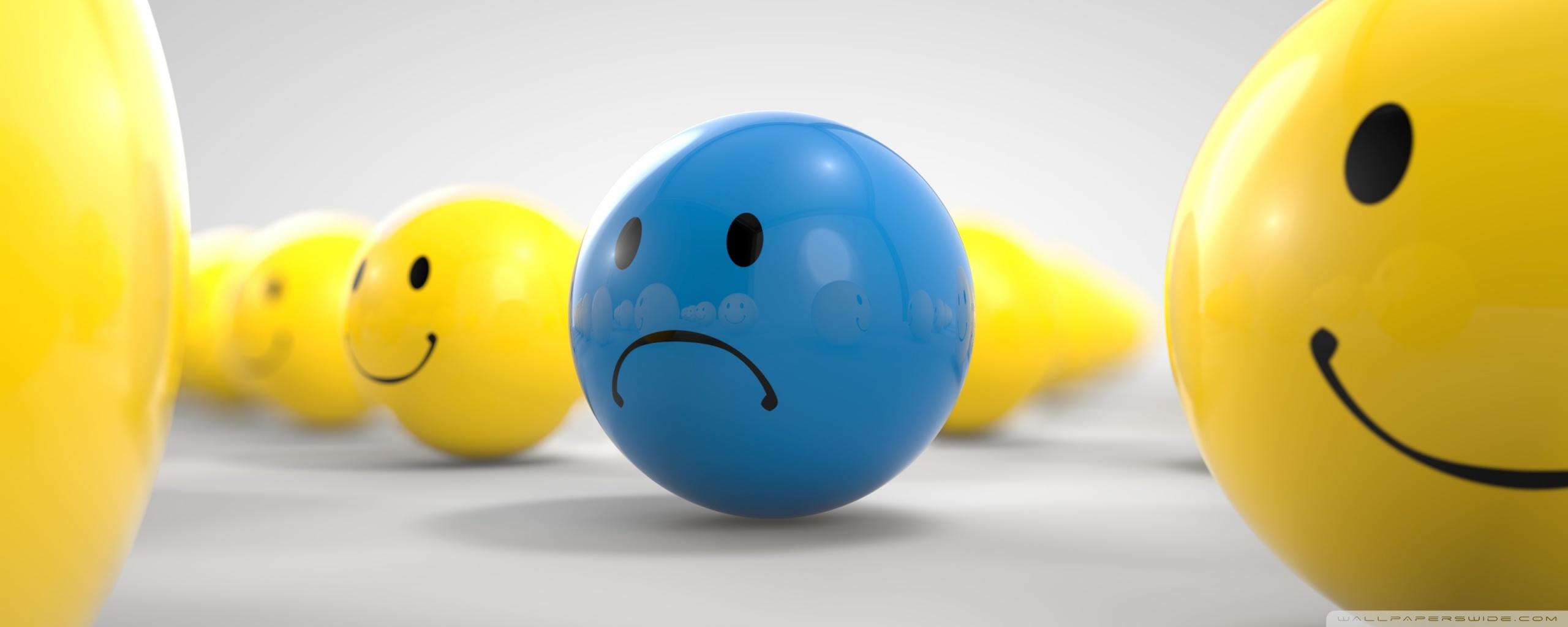 2560x1024 Sad Emoji Cover Photo For Fb