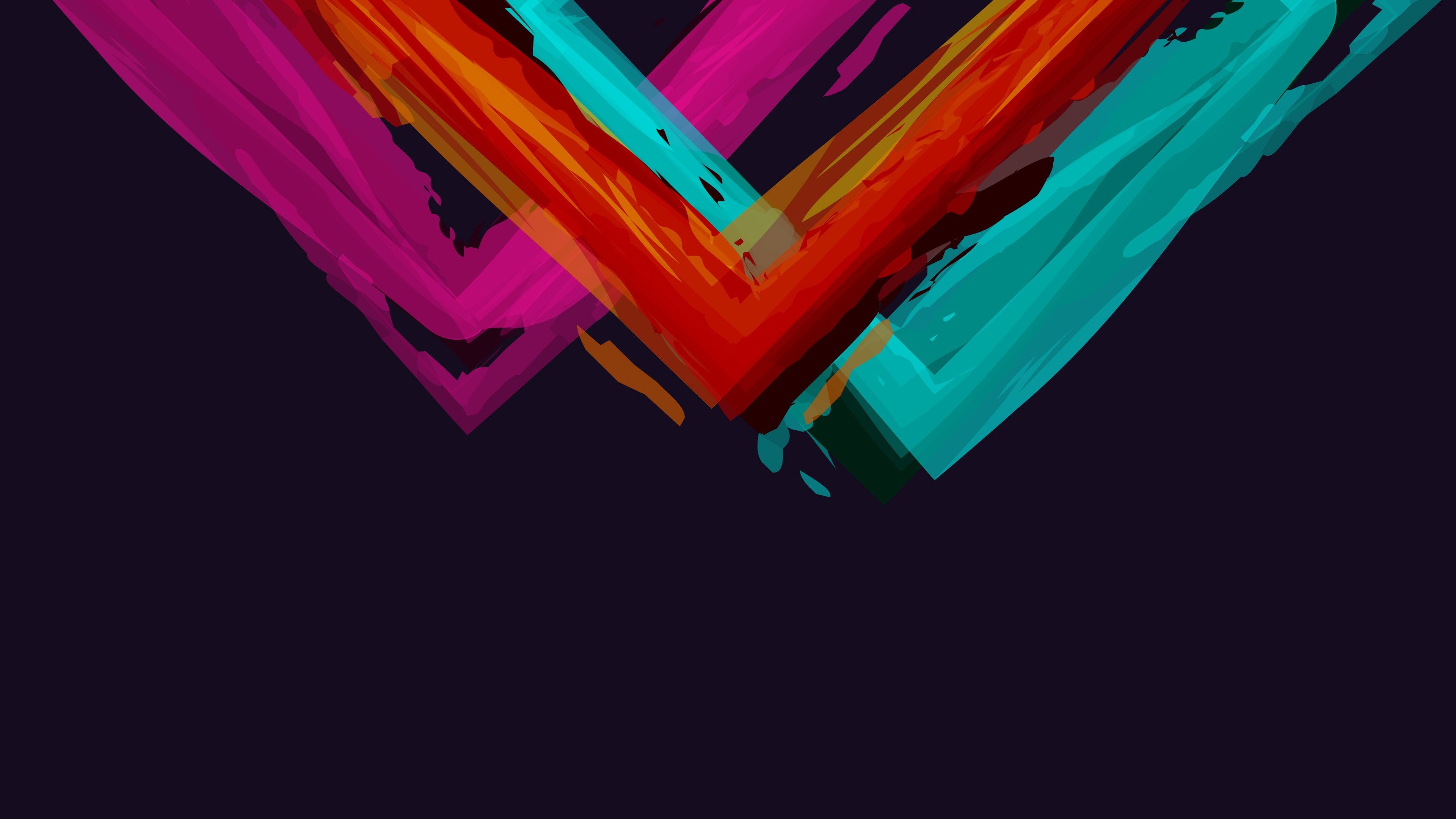 3840x2160 minimalist #minimalistic #abstract #colour #pink #orange #cyan #blue #lines #triangle K #wallpaper #hdwall. Abstract, Abstract wallpaper, Minimalist wallpaper