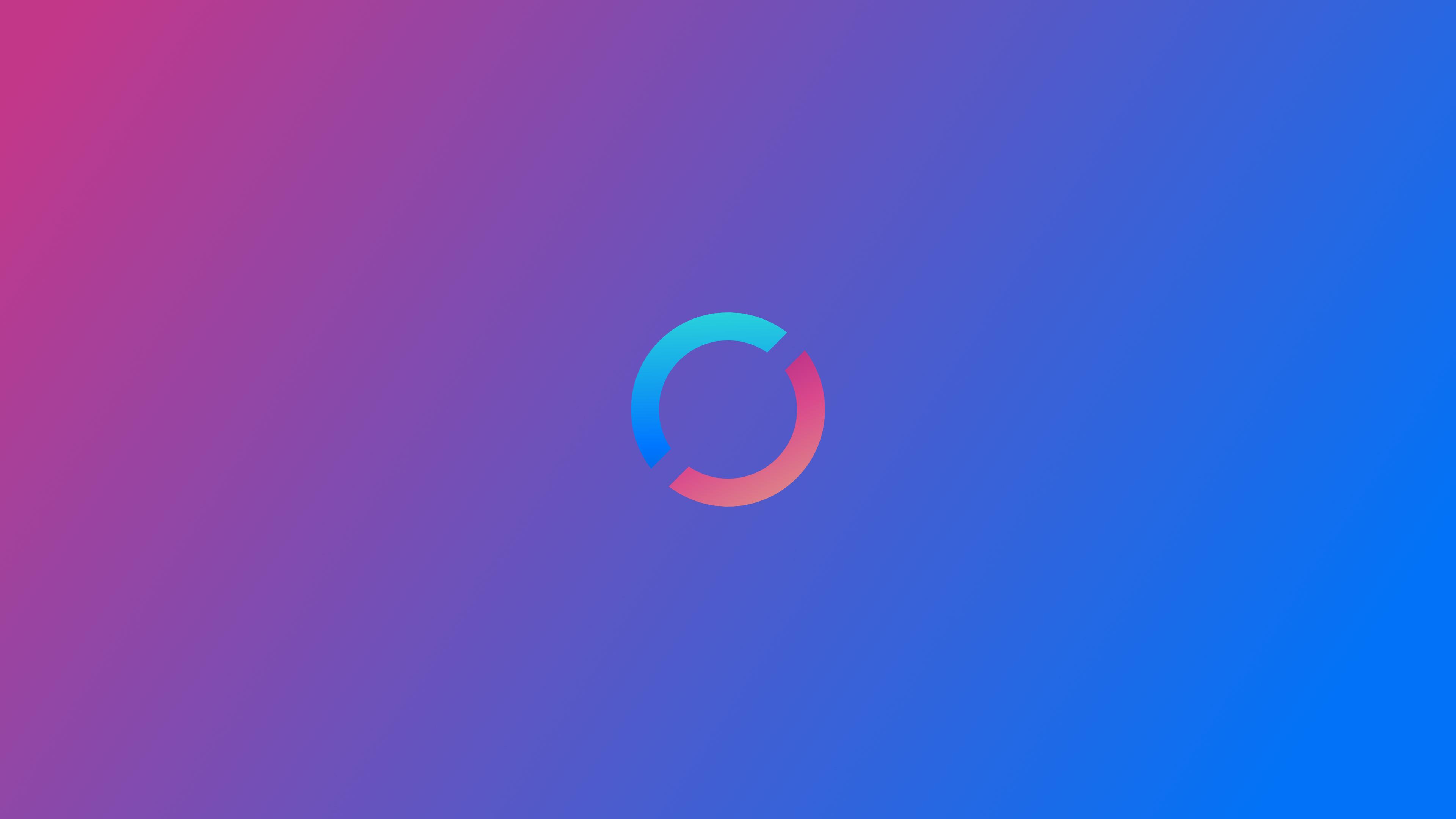 3840x2160 abstract minimalist wallpaper, blue, violet, daytime, purple, sky, azure, electric blue, pink, circle, cobalt blue