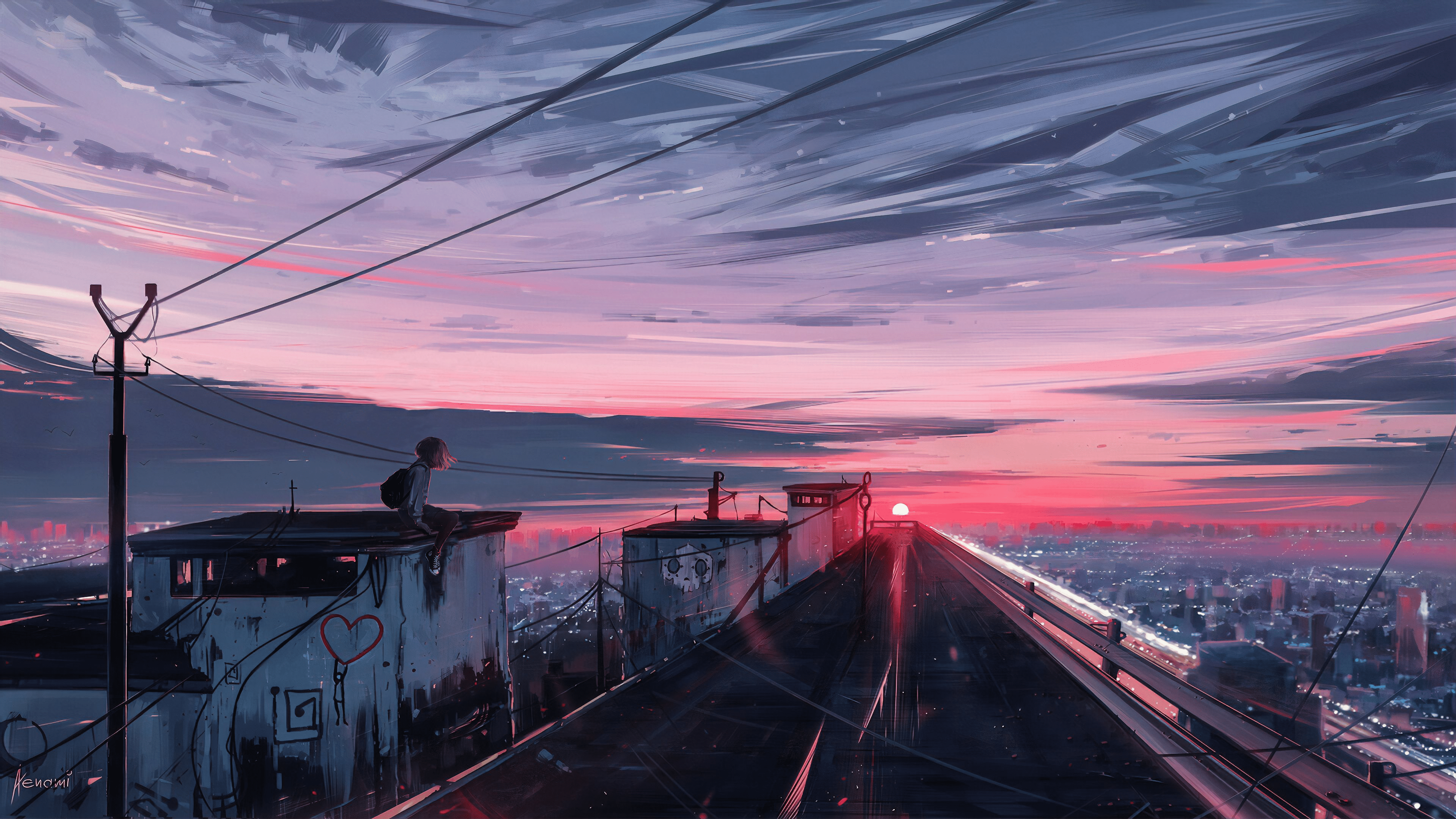 3840x2160 Aenami (girl's size correction) [3840x2160]: wallpaper