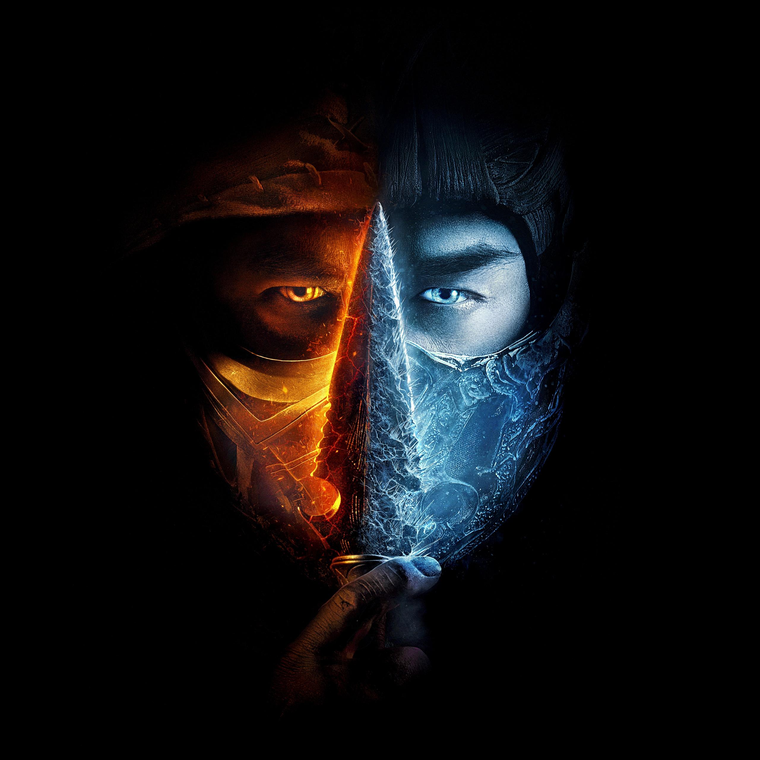 2560x2560 Mortal Kombat Wallpaper 4K, 2021 Movies, Scorpion, Sub Zero, Black Dark