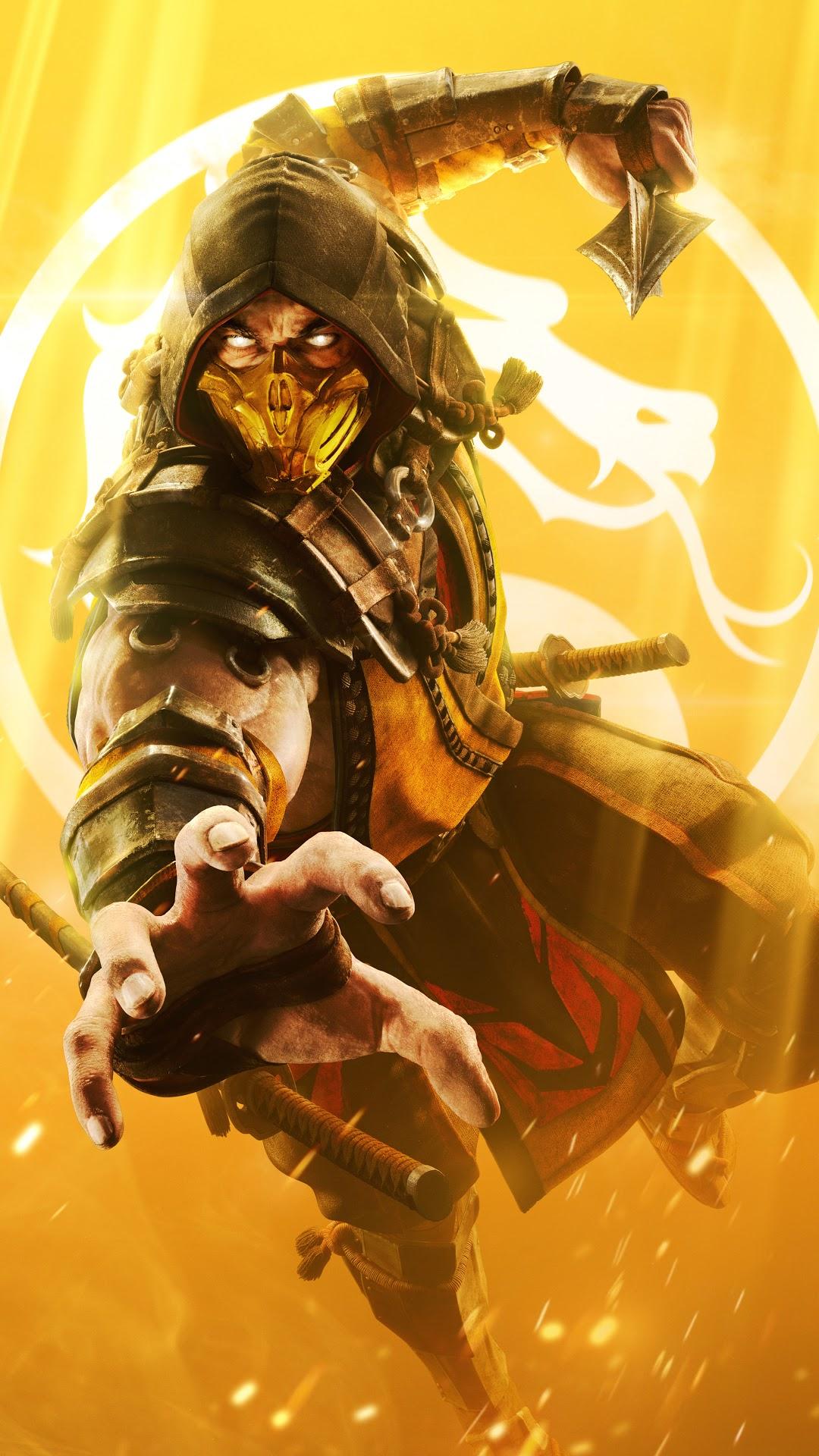 1080x1920 Scorpion, Mortal Kombat 8K phone HD Wallpaper, Image, Background, Photo and Picture. Mocah HD Wallpaper