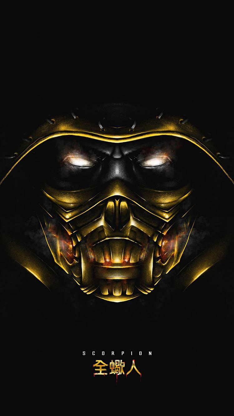 750x1334 scorpion mortal kombat dark minimal 8k iPhone 8 Wallpaper Free Download