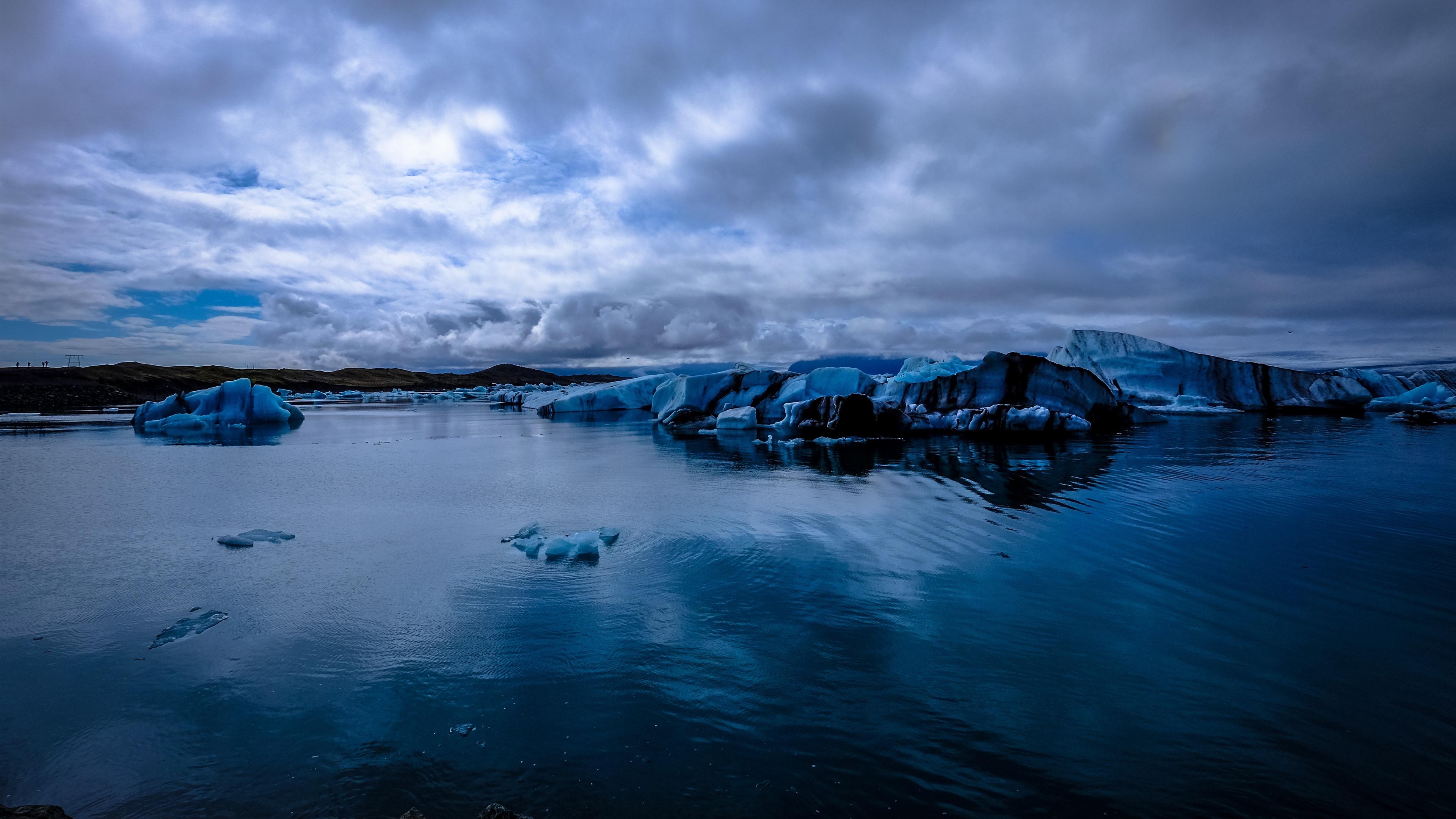 3840x2160 Wallpaper Glacier, ice, sea, dusk 3840x2160 UHD 4K Picture, Image