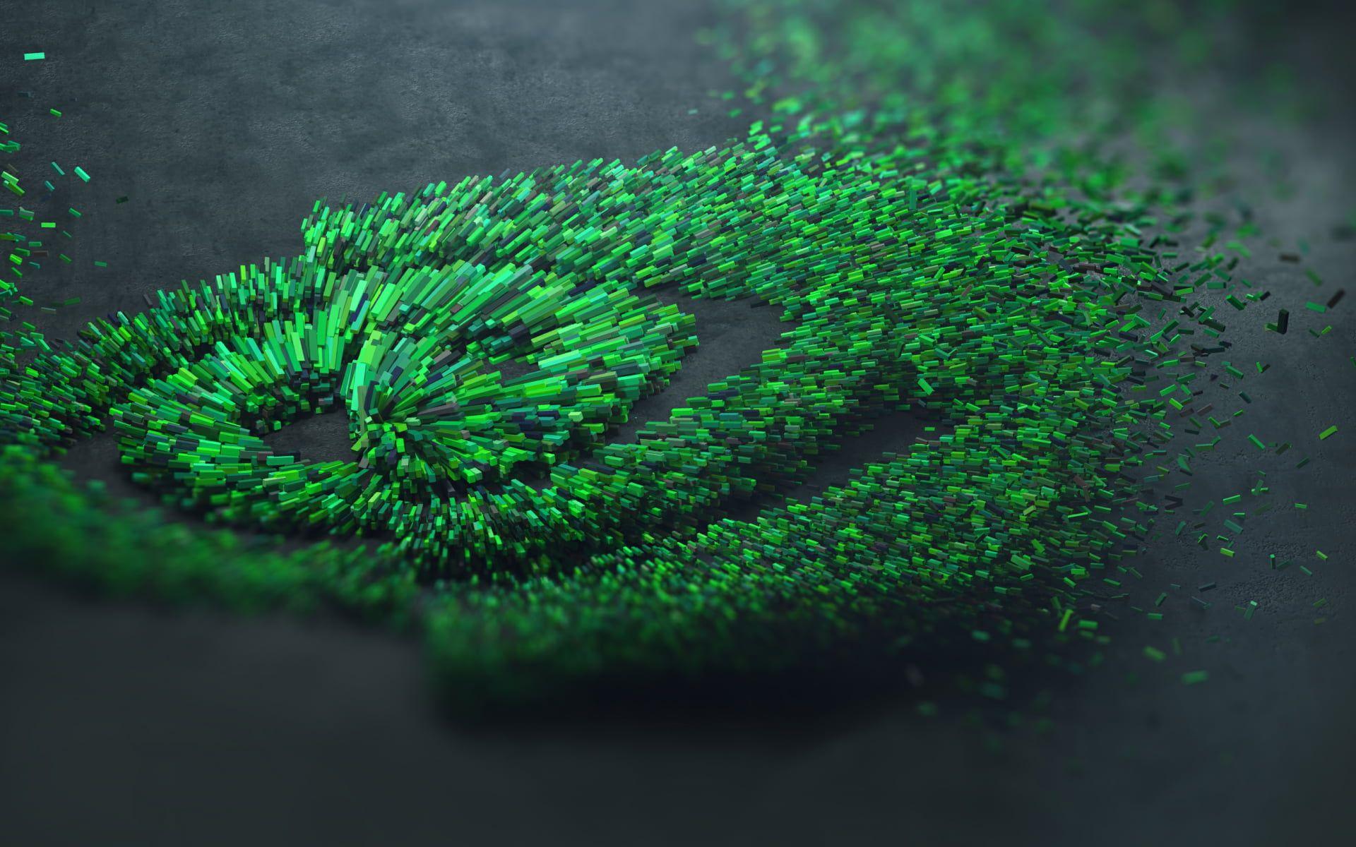 1920x1200 Green and black leaf plant, Nvidia, green, logo HD wallpaper