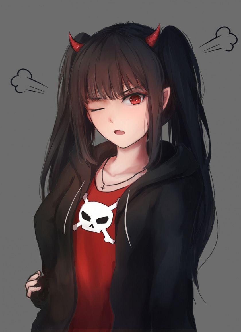 840x1160 Anime Demon Girl Wallpaper