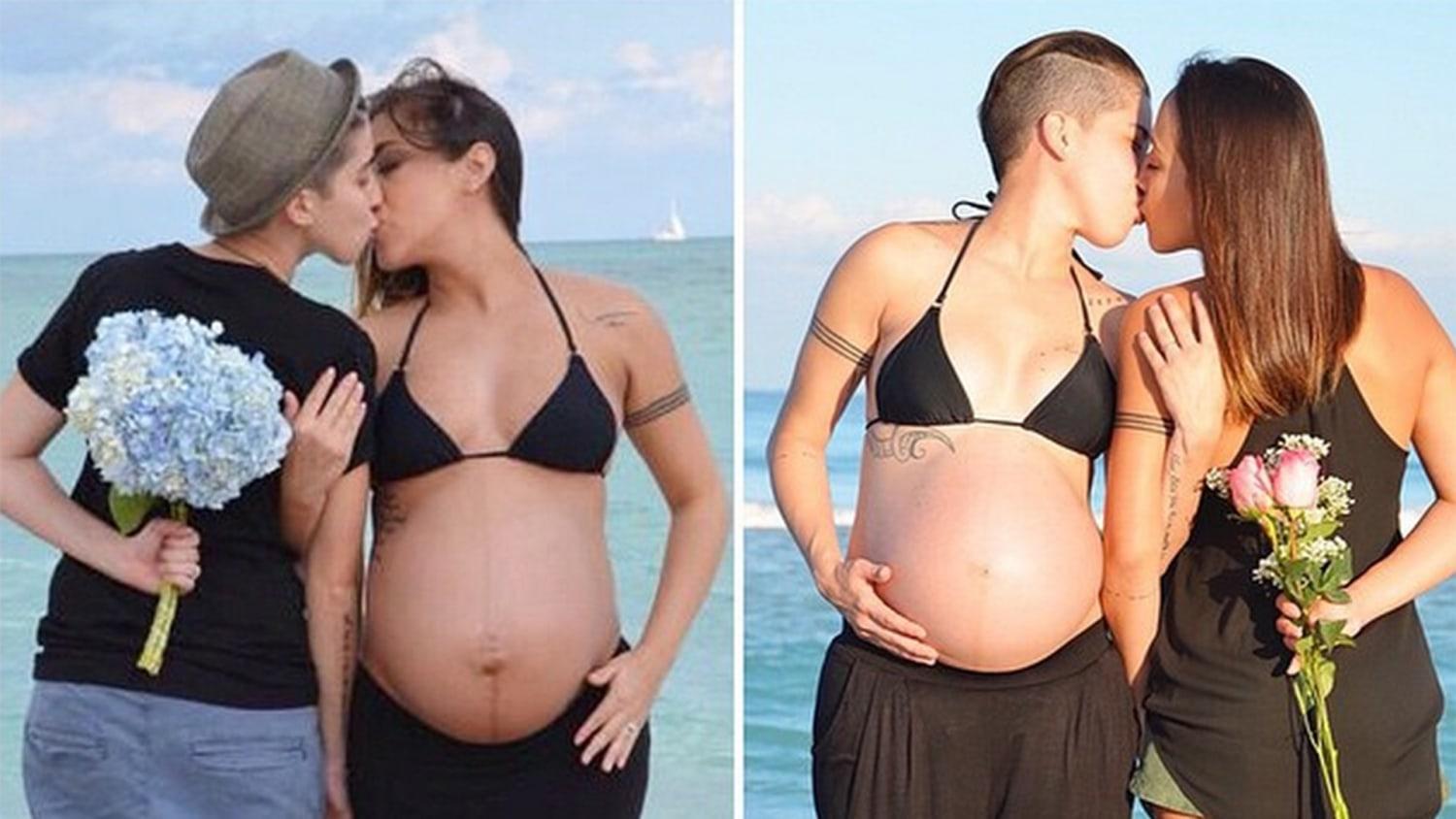 1500x844 Lesbian Couple's Side By Side Pregnancy Photo Go Viral, Inspire Others