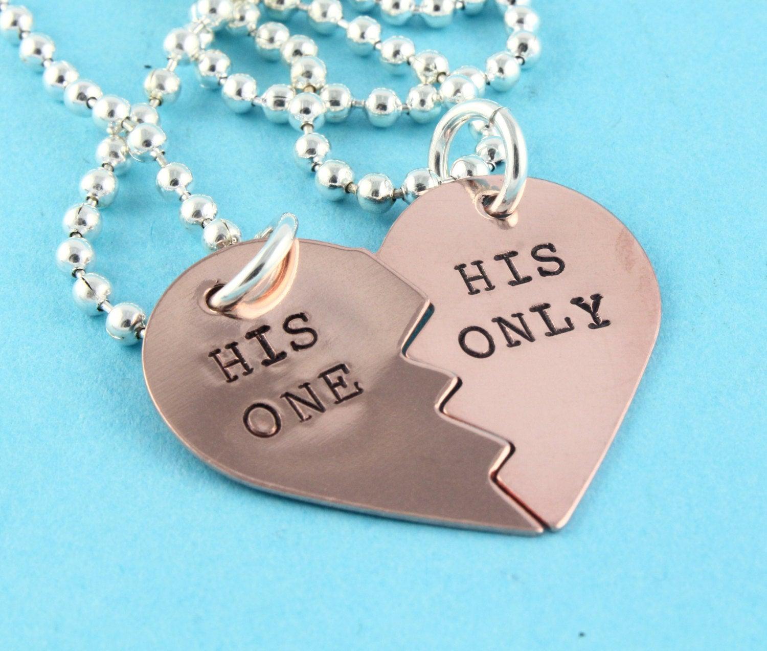 1500x1272 His One Necklace His Only Necklace Broken Hearts Necklace