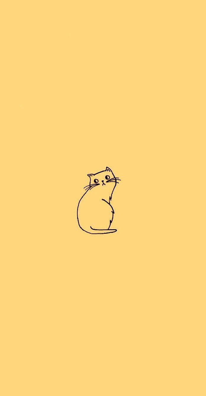 Yellow Aesthetic Cat Wallpapers Top Free Yellow Aesthetic Cat