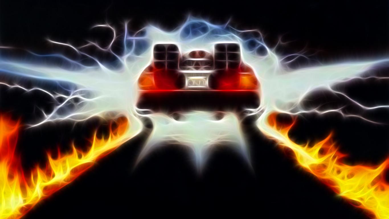 1366x768 Back to the Future Wallpaper