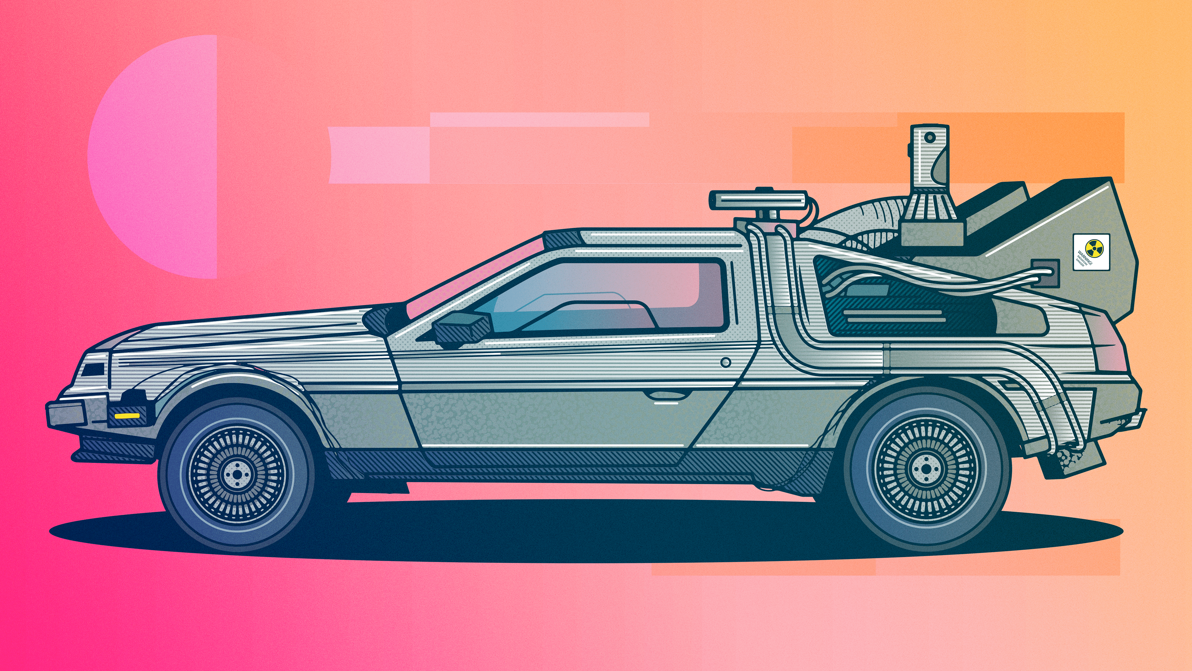 3840x2160 Delorean Dmc Back To The Future