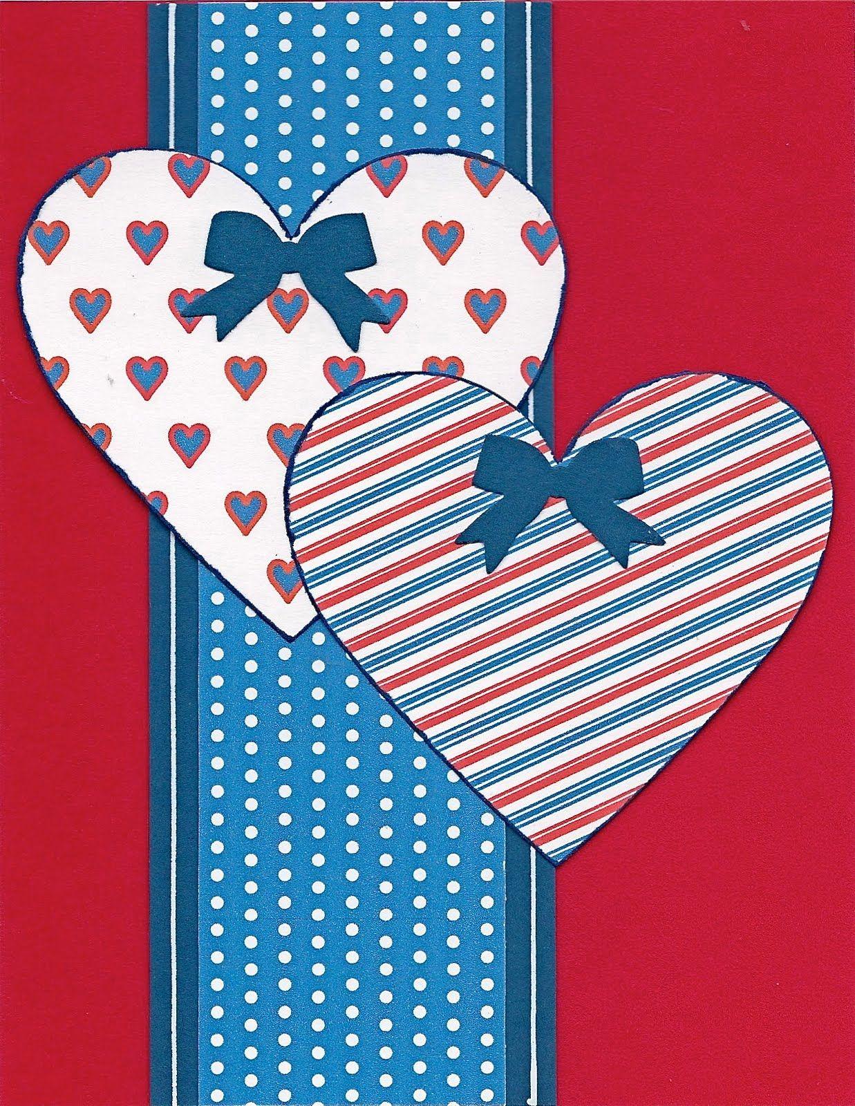 1237x1600 Cards: Red, White, and Blue Hearts with Bow Punch. Wallpaper iphone cute, Blue heart, Red