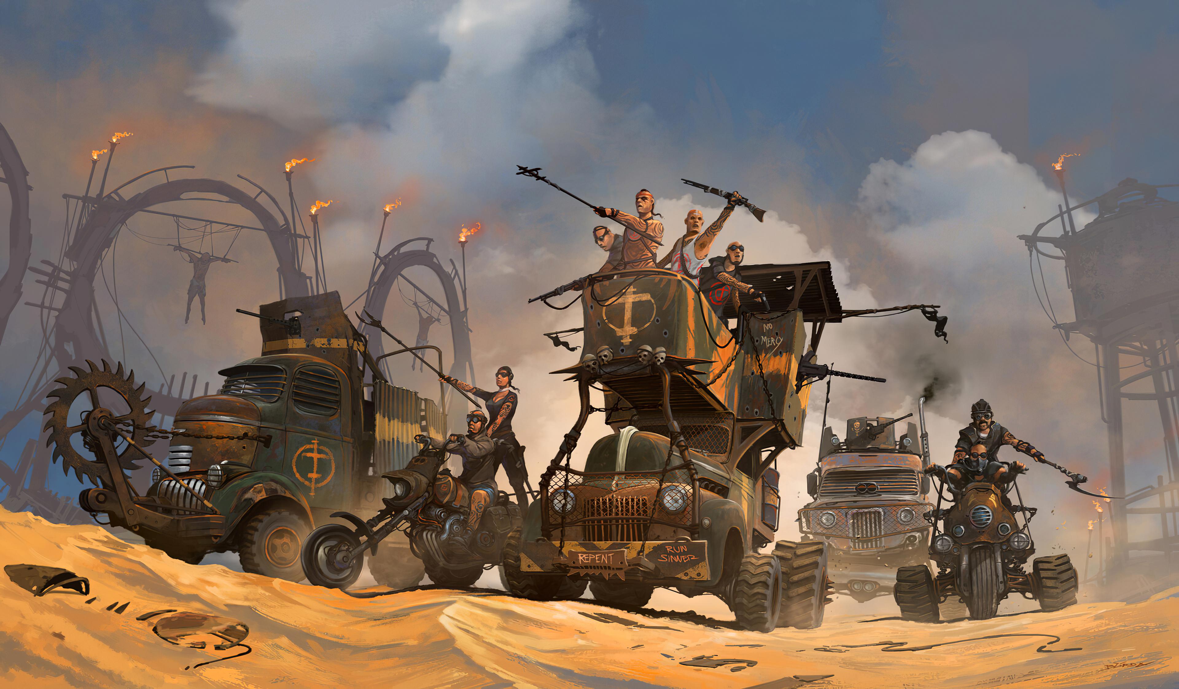 3840x2244 Mad Max Fury Road Art, HD Artist, 4k Wallpaper, Image, Background, Photo and Picture