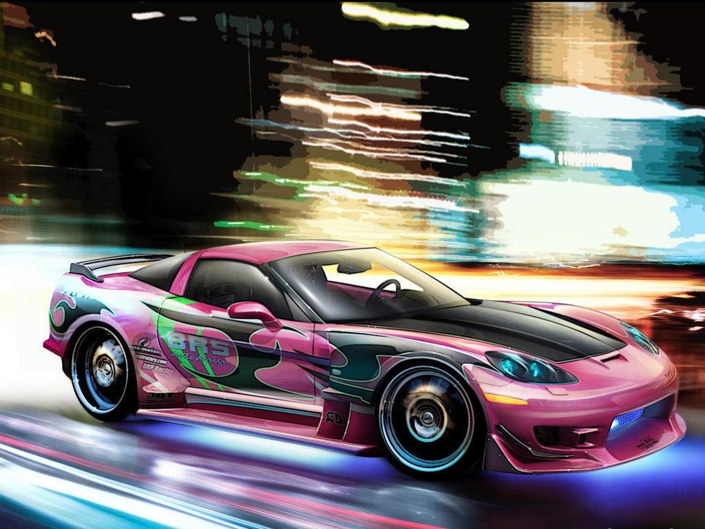 1024x768 Street Cars Wallpaper