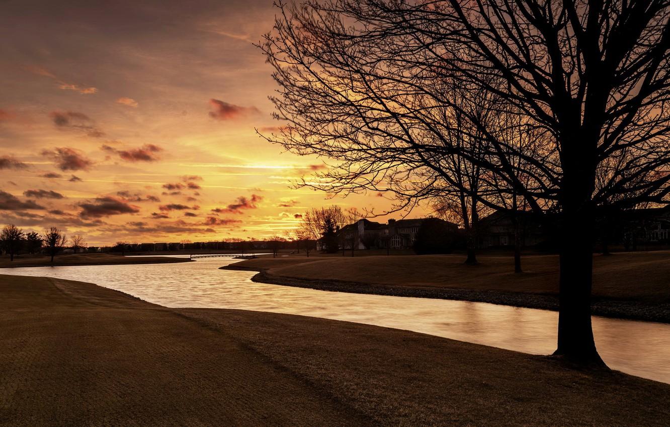 1332x850 Wallpaper USA, Chicago, Sunrise image for desktop, section пейзажи