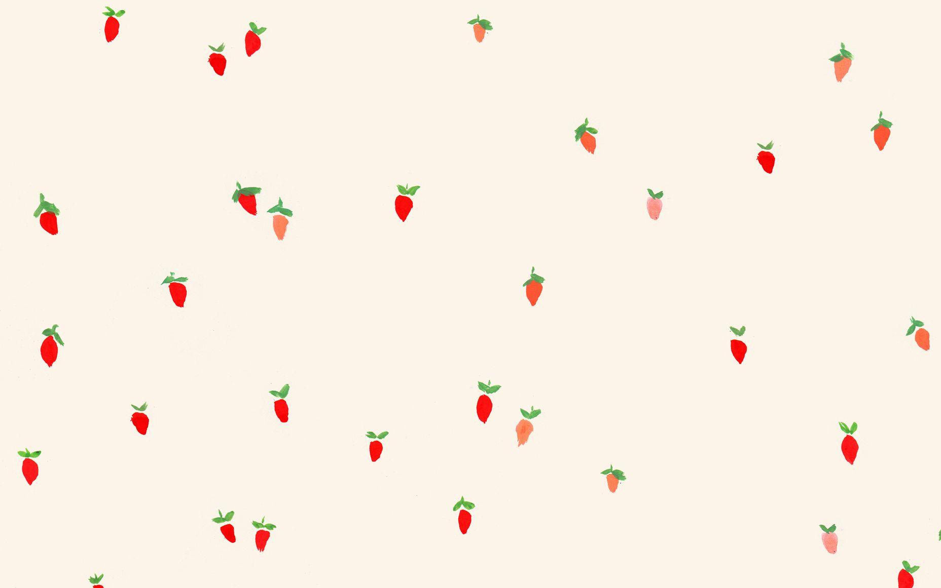1856x1161 iPhone background wallpaper, Wallpaper patterns, Strawberries wallpaper